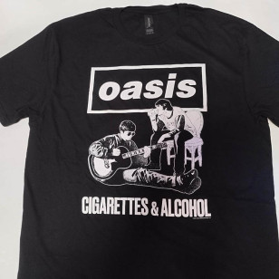 Oasis - Cigarettes & Alcohol Official T Shirt ( Men L , XL) ***READY TO SHIP from Hong Kong***